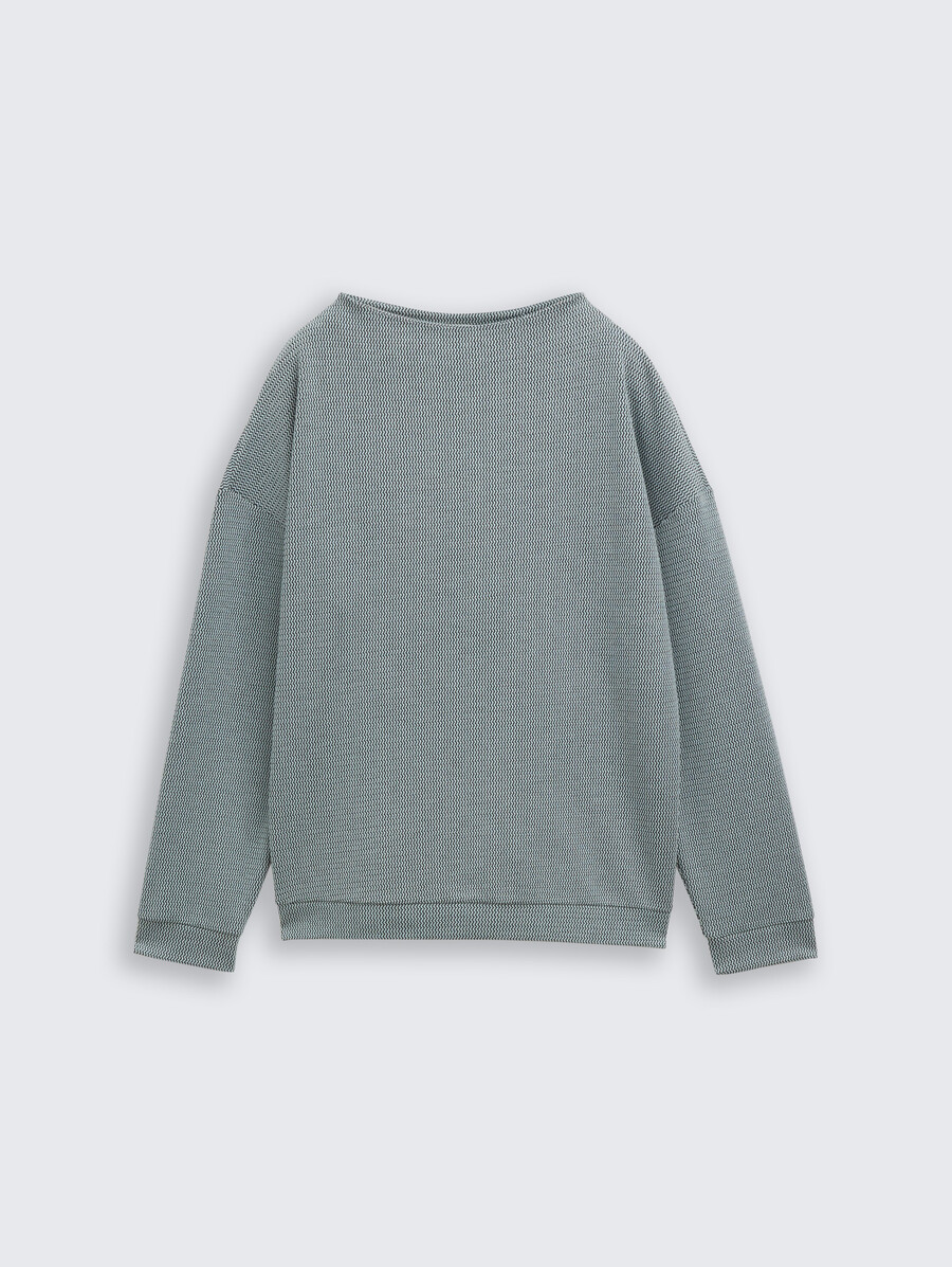 sweat-shirt ample à col montant