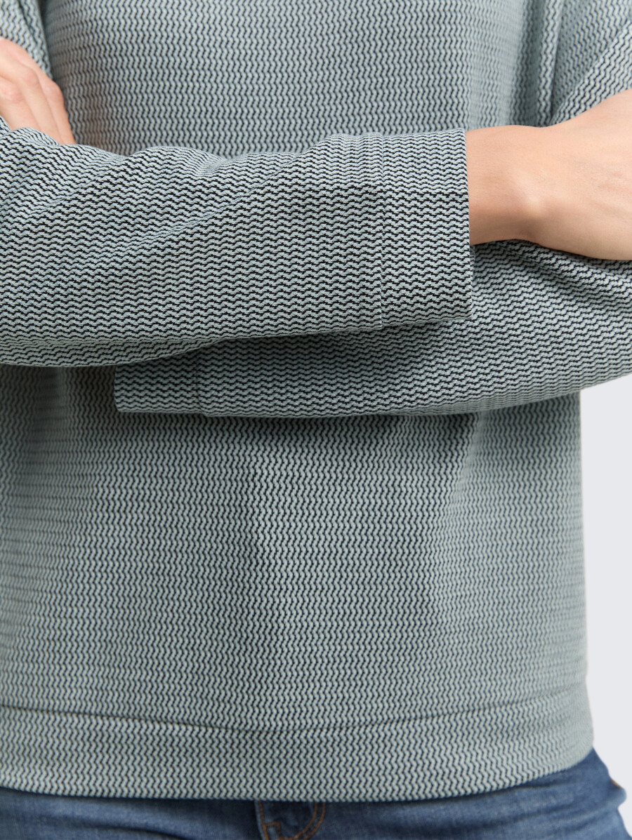sweat-shirt ample à col montant