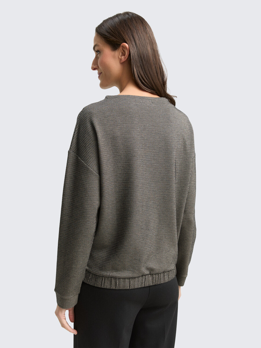 sweat-shirt ample à col montant