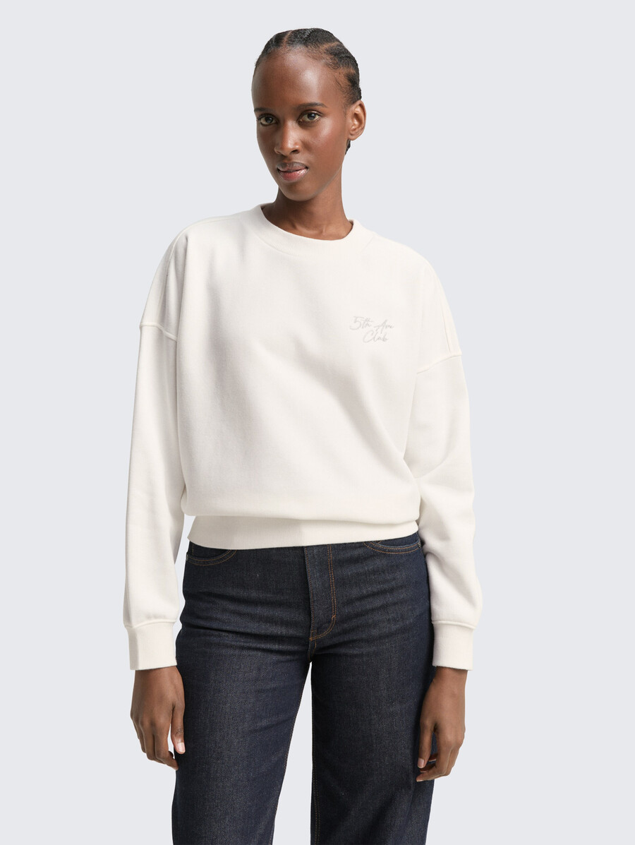 sweat-shirt à broderie pailletée