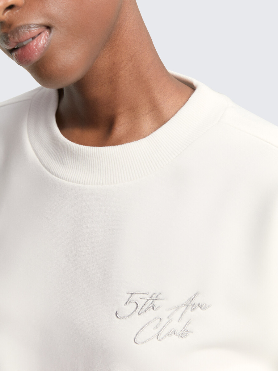 sweat-shirt à broderie pailletée