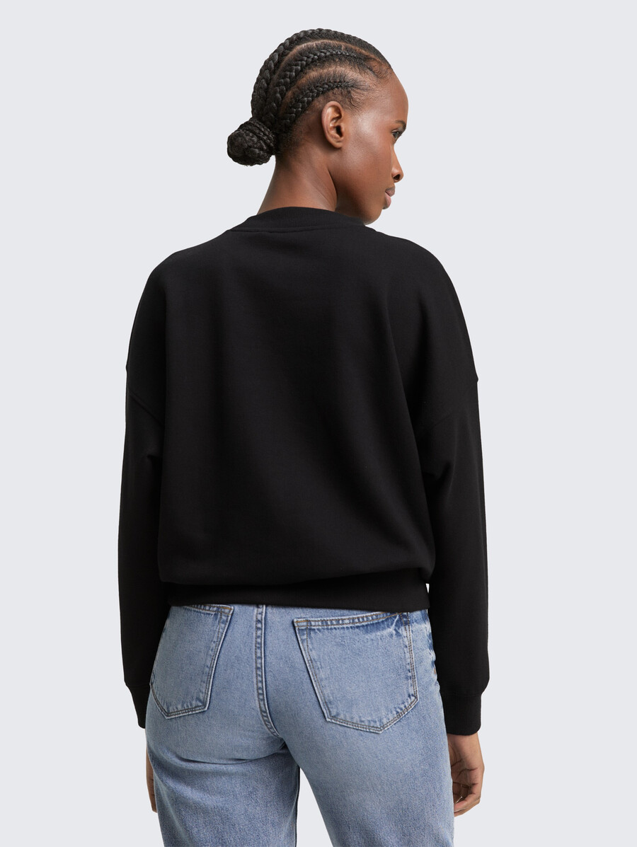 sweat-shirt à broderie pailletée