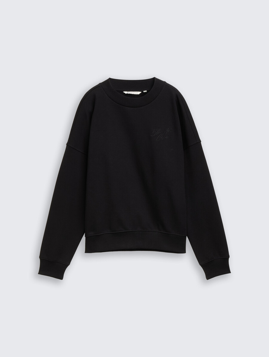 sweat-shirt à broderie pailletée