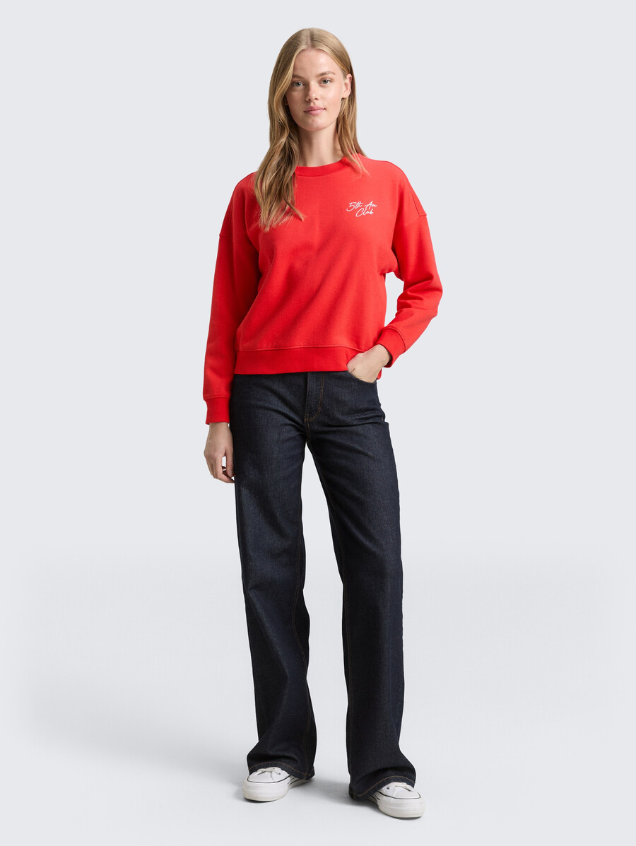 sweat-shirt à broderie pailletée