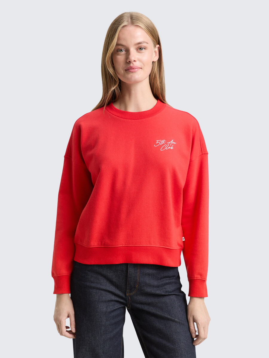 sweat-shirt à broderie pailletée