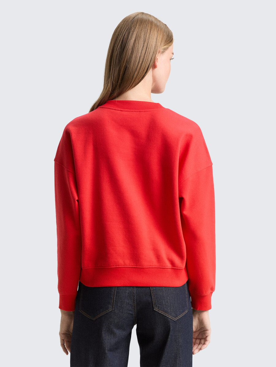 sweat-shirt à broderie pailletée