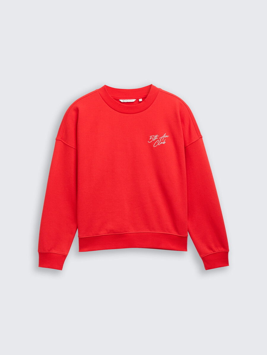 sweat-shirt à broderie pailletée