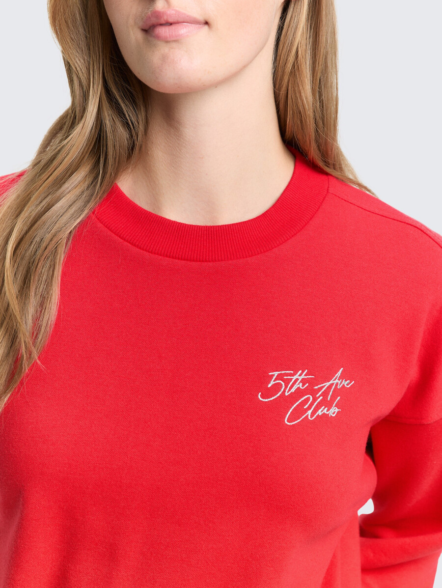 sweat-shirt à broderie pailletée