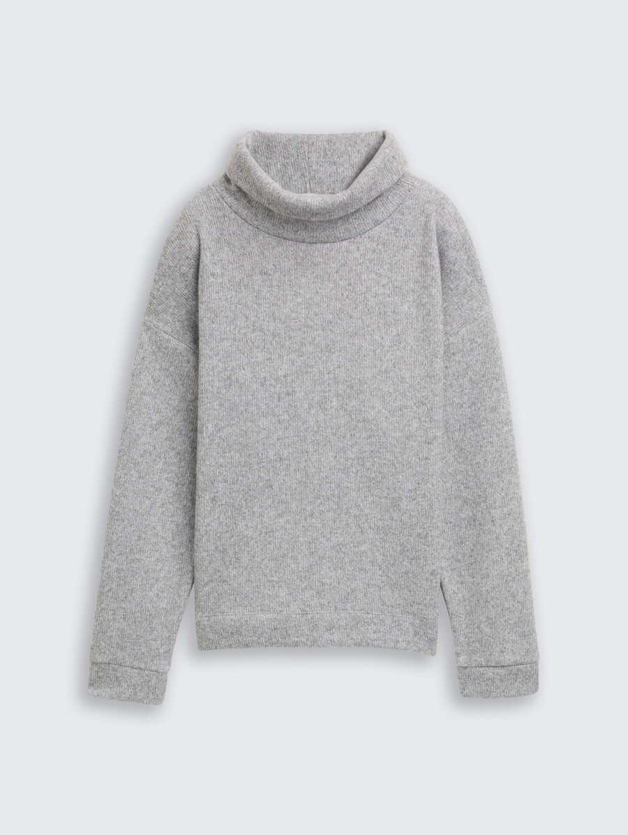 sweat-shirt ample à col roulé