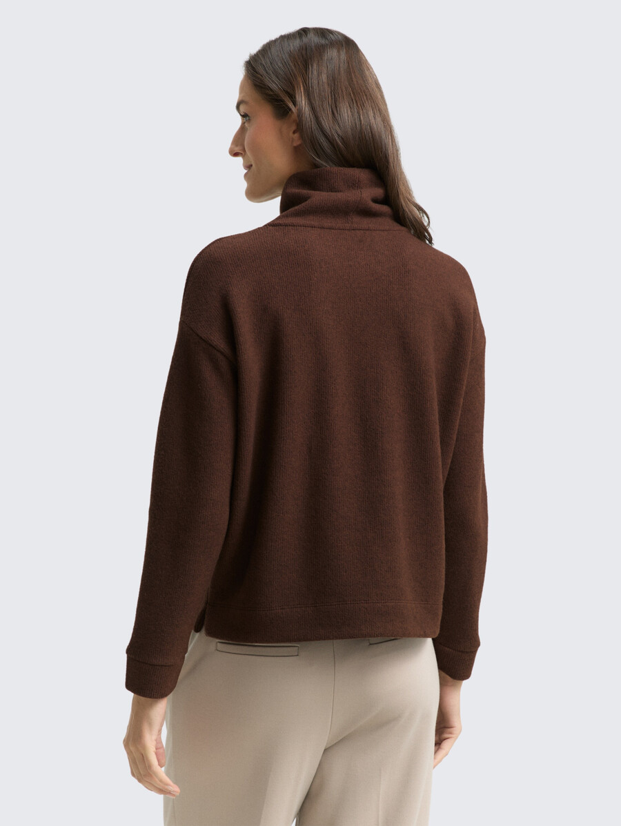 sweat-shirt ample à col roulé