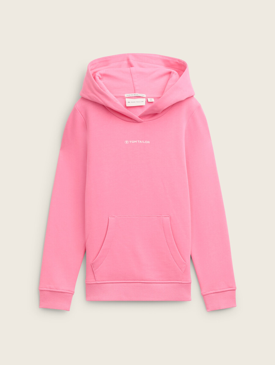 sweat à capuche imprimé avec logo