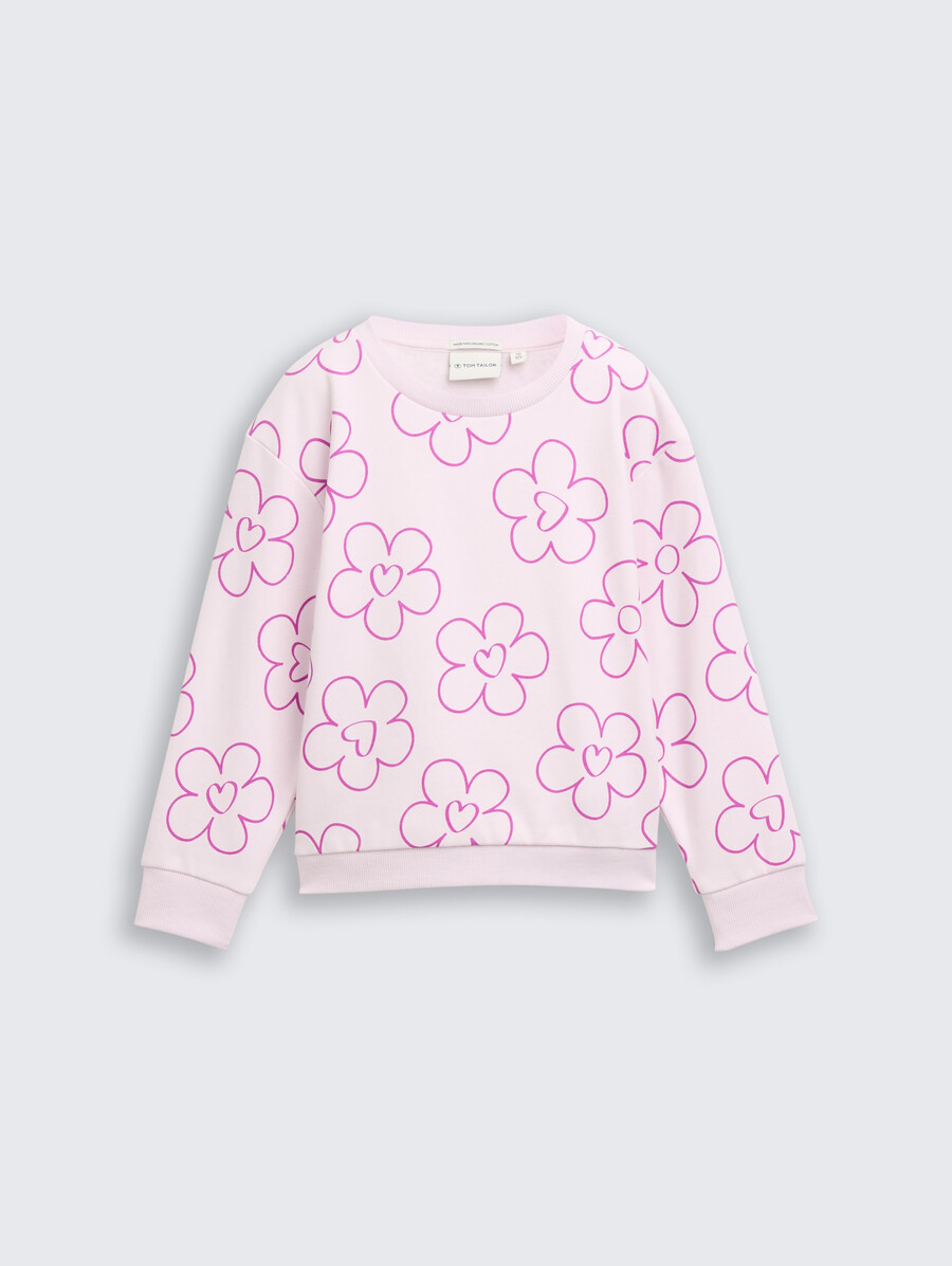 sweat-shirt court à imprimé intégral