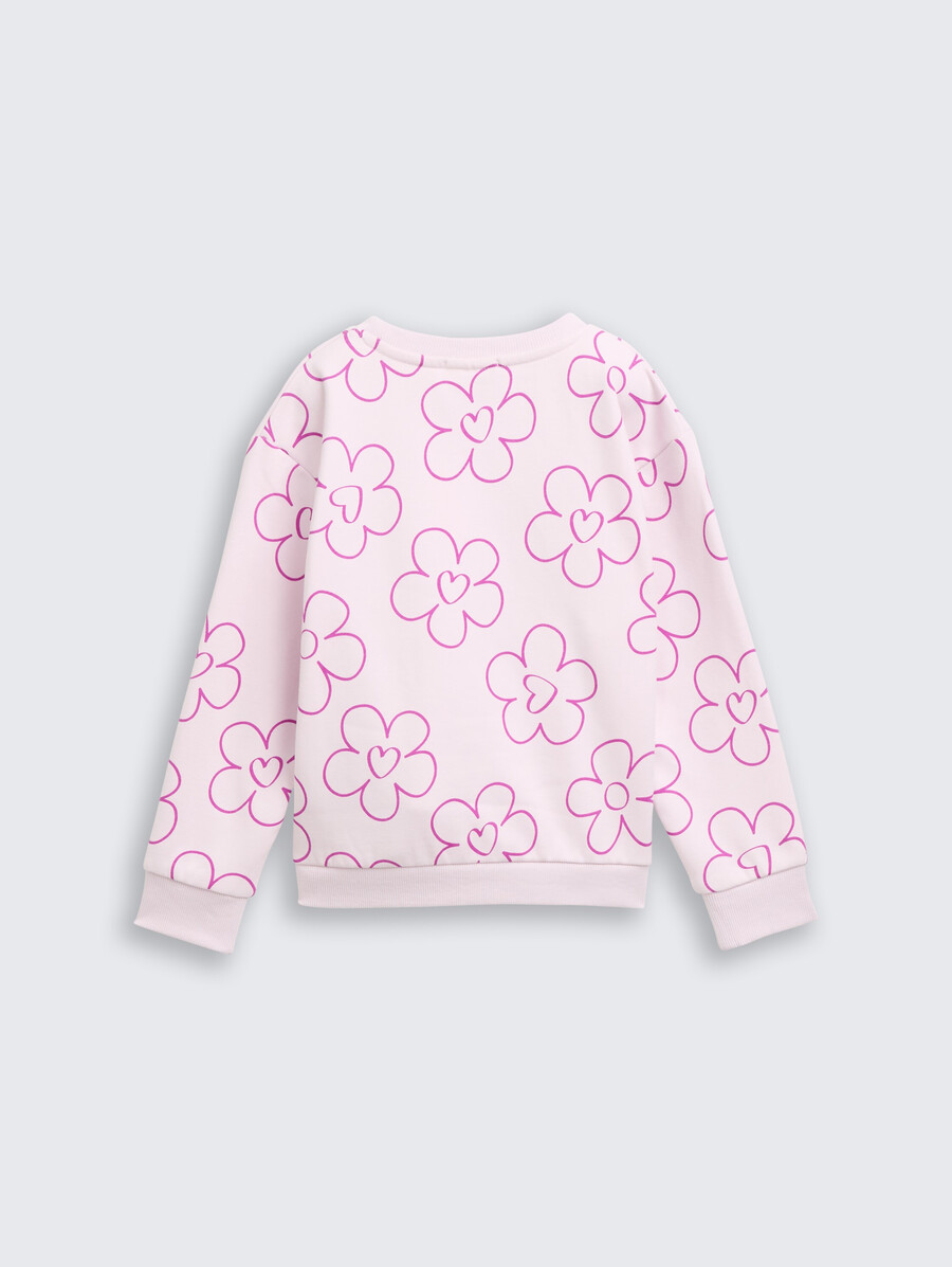 sweat-shirt court à imprimé intégral