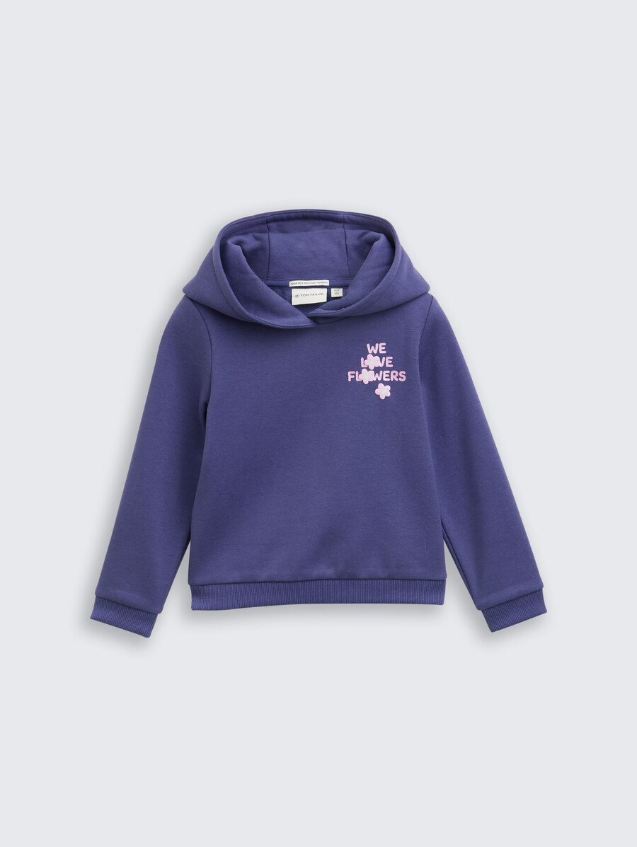 sweat à capuche à motif floral