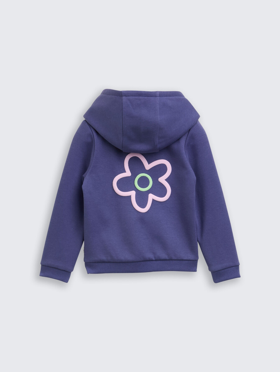 sweat à capuche à motif floral