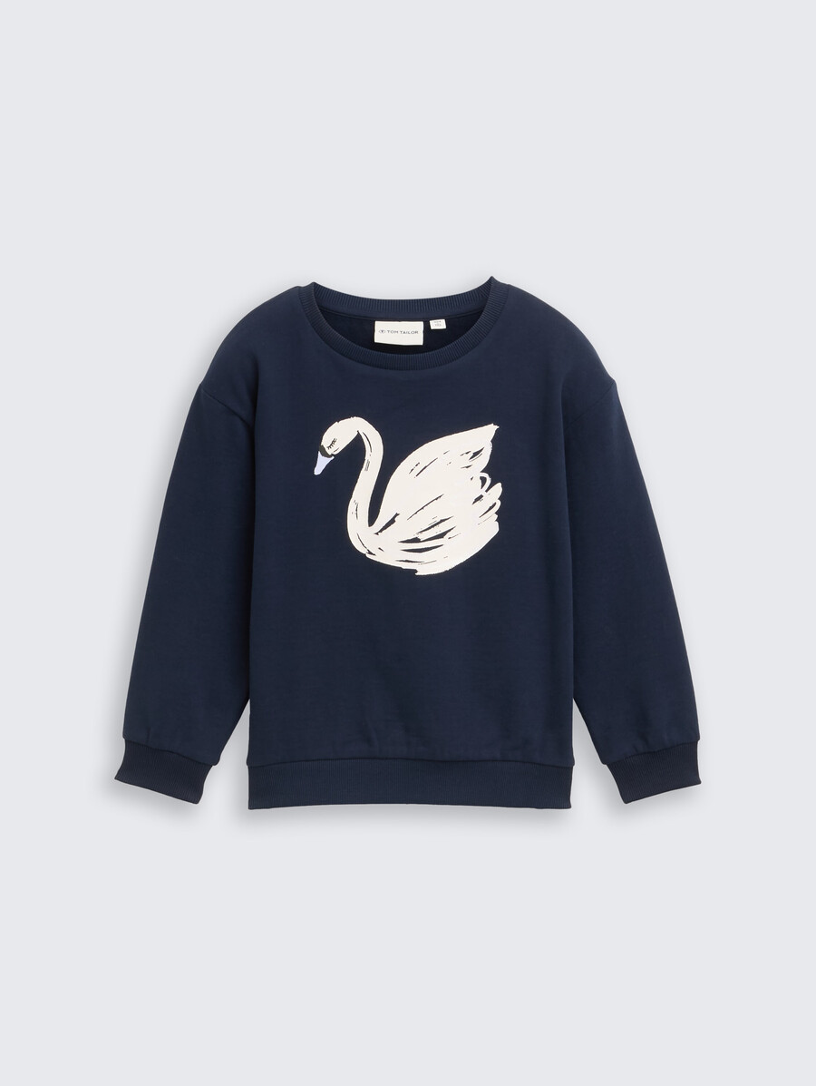 sweat-shirt oversize à imprimé pailleté