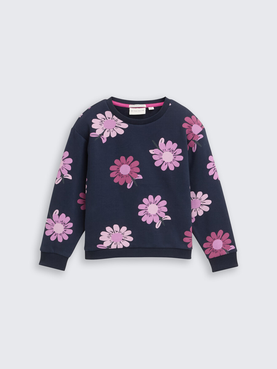 sweat-shirt court à imprimé intégral