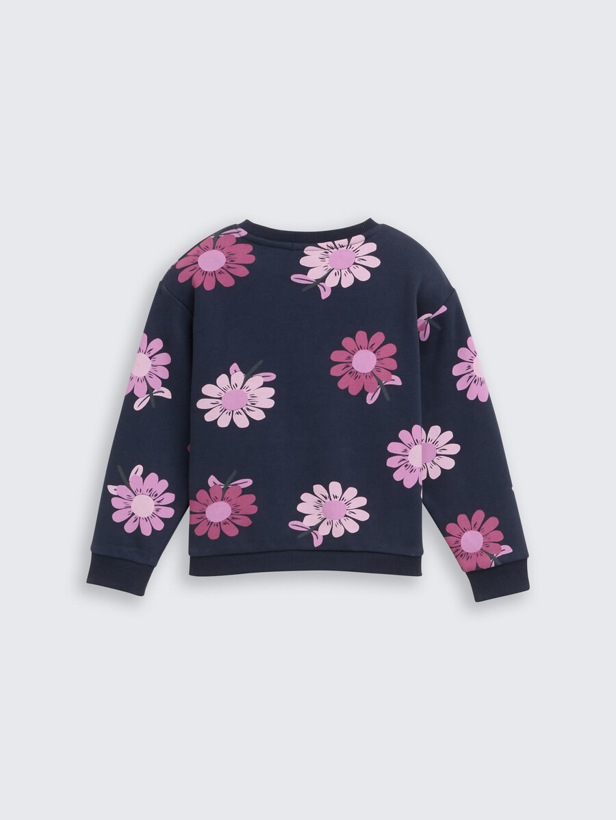 sweat-shirt court à imprimé intégral