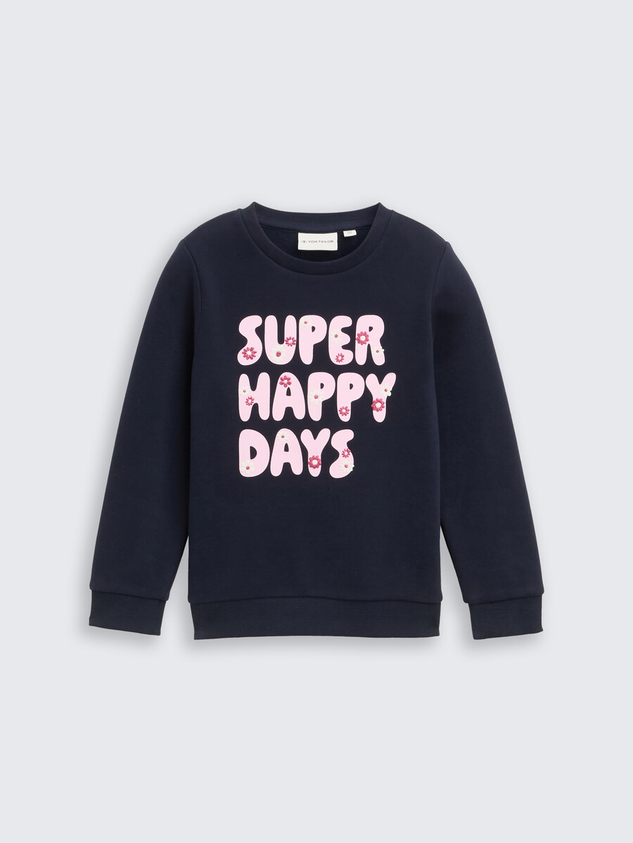sweat-shirt à imprimé pailleté