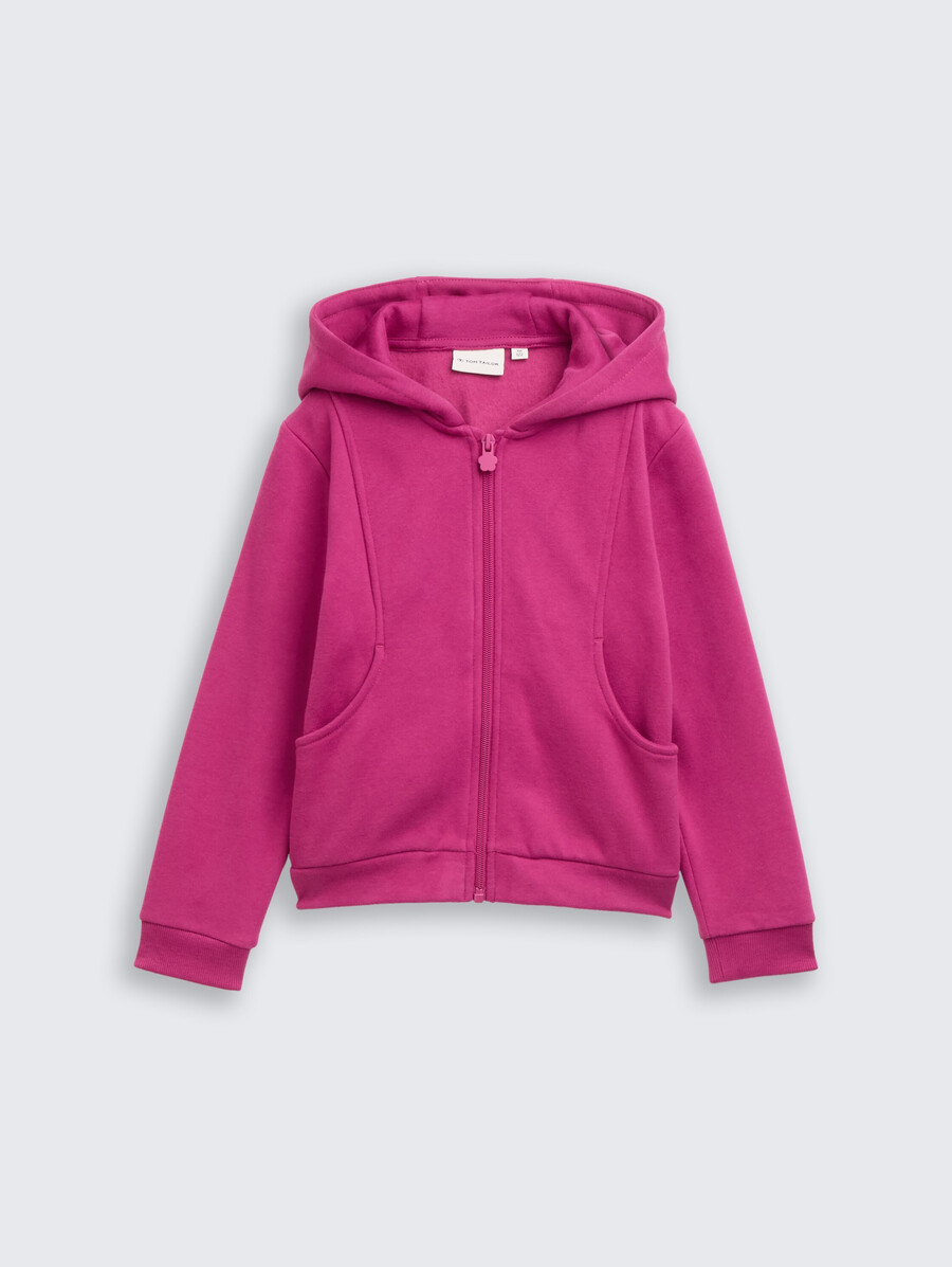 sweat à capuche court avec imprimé au dos