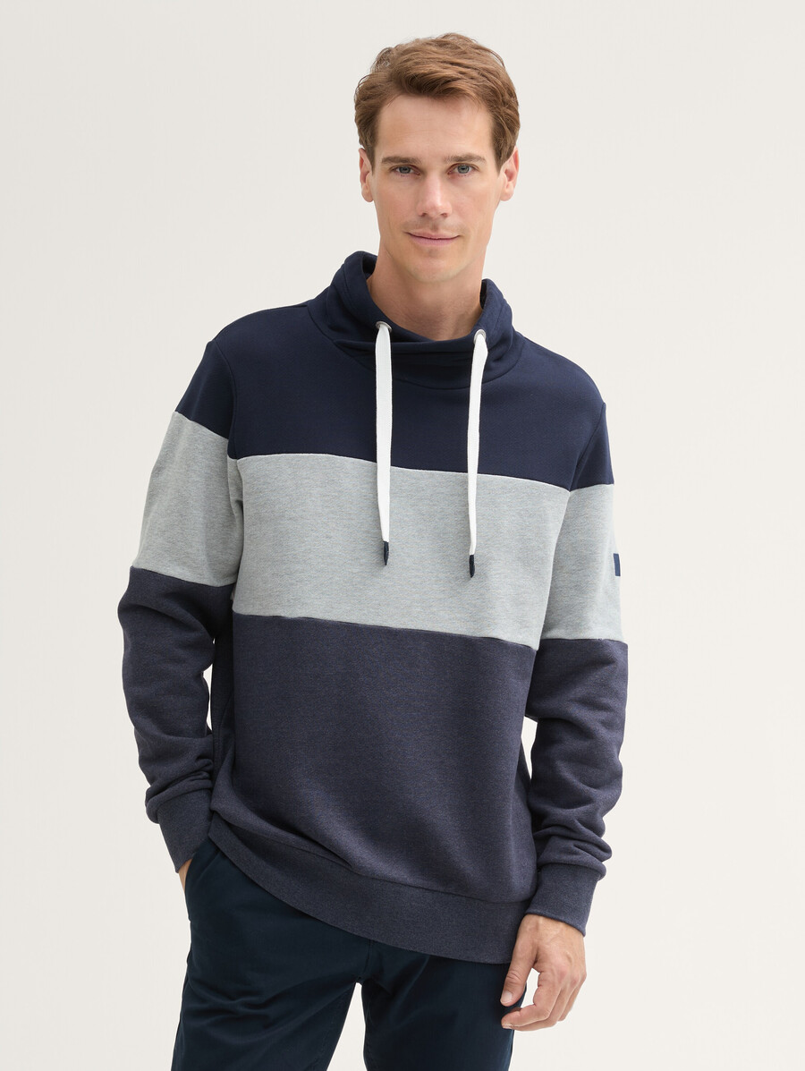 sweat-shirt à blocs de couleur