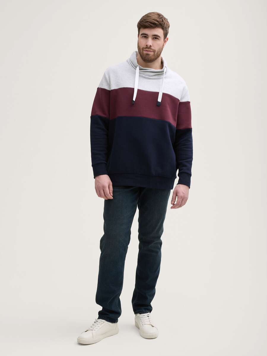 sweat-shirt grande taille à blocs de couleur