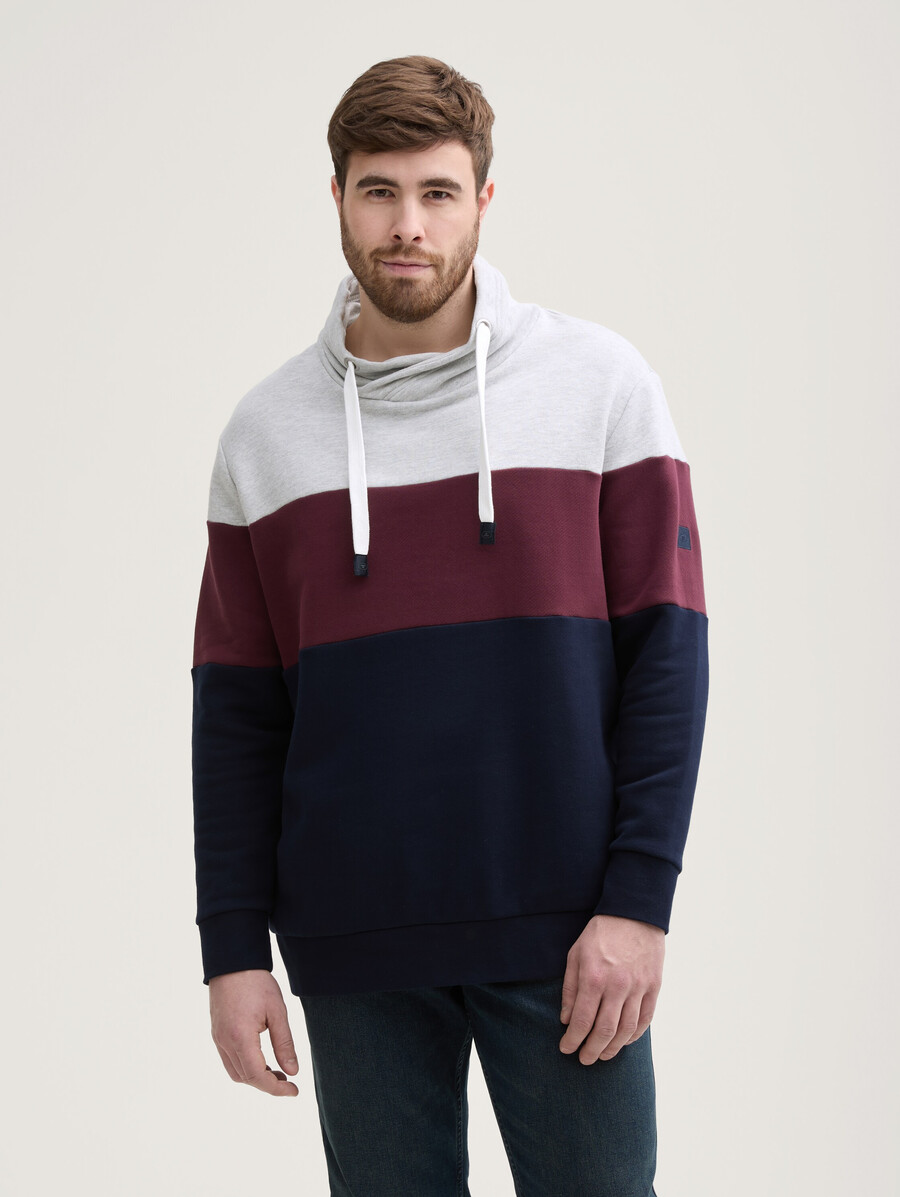 sweat-shirt grande taille à blocs de couleur