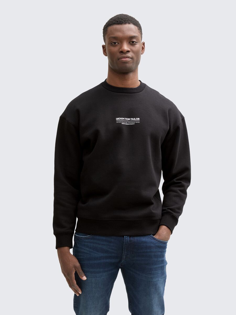 sweat-shirt décontracté avec logo imprimé