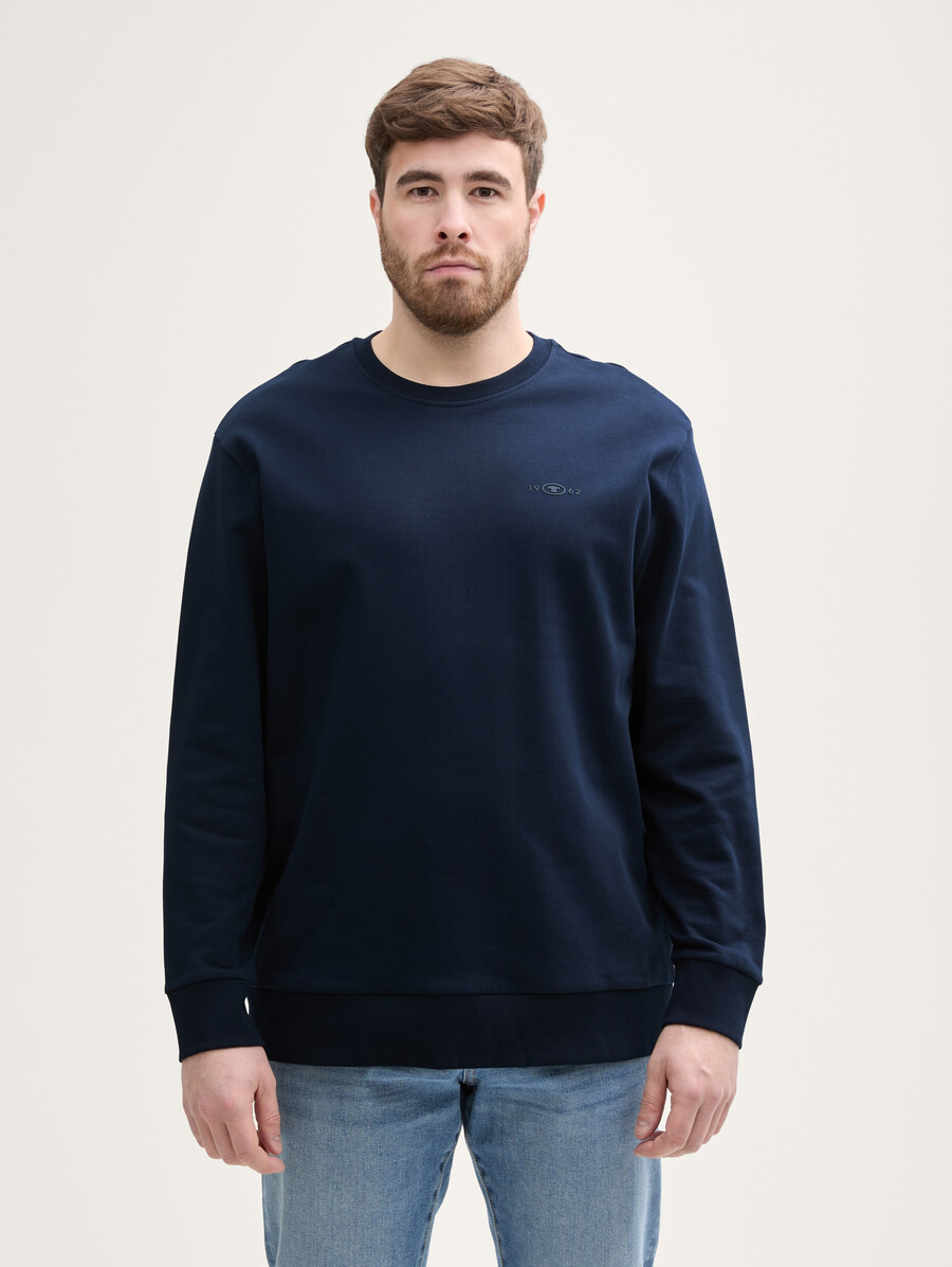 sweat-shirt en coton grande taille