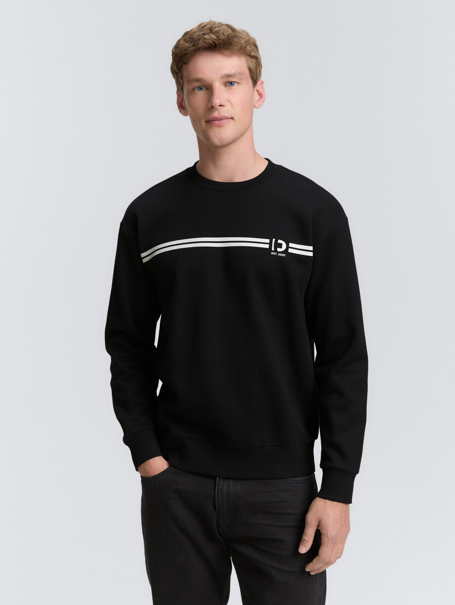 sweat-shirt à col rond imprimé