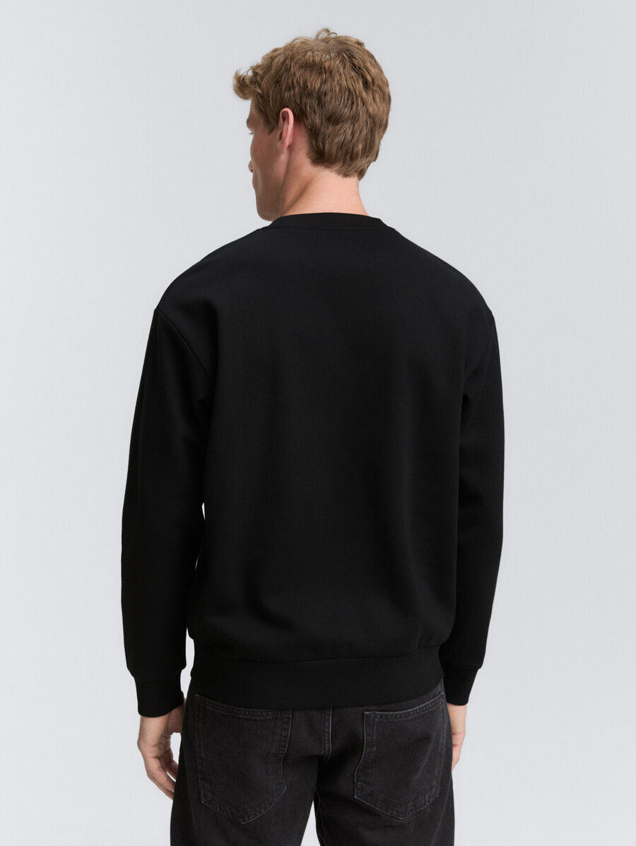 sweat-shirt à col rond imprimé
