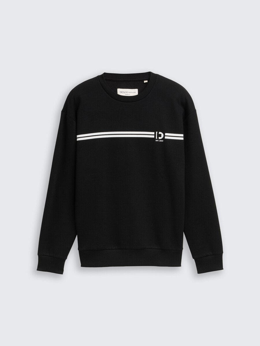 sweat-shirt à col rond imprimé