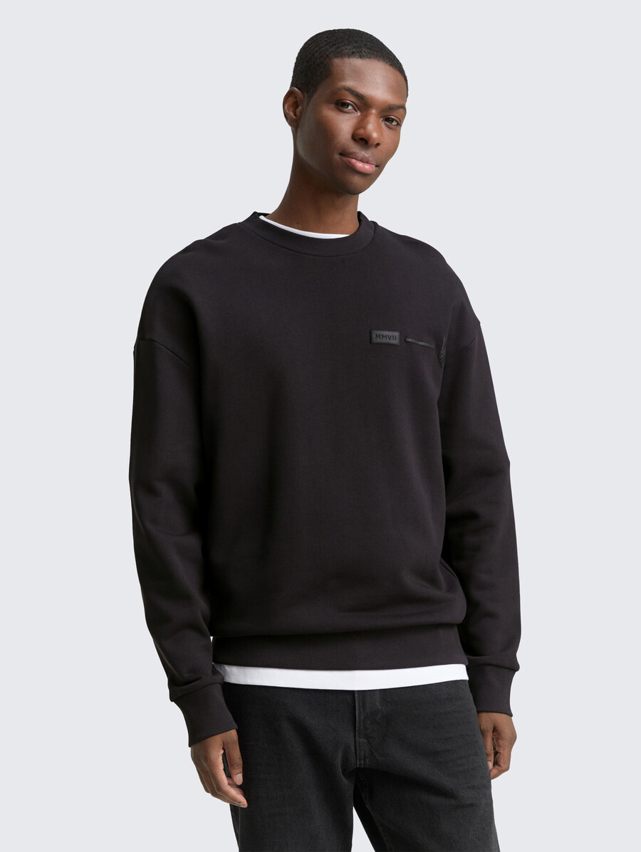 sweat-shirt coupe décontractée avec imprimé au dos