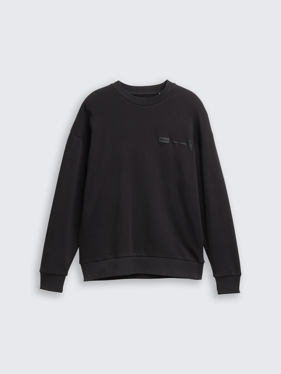 sweat-shirt coupe décontractée avec imprimé au dos