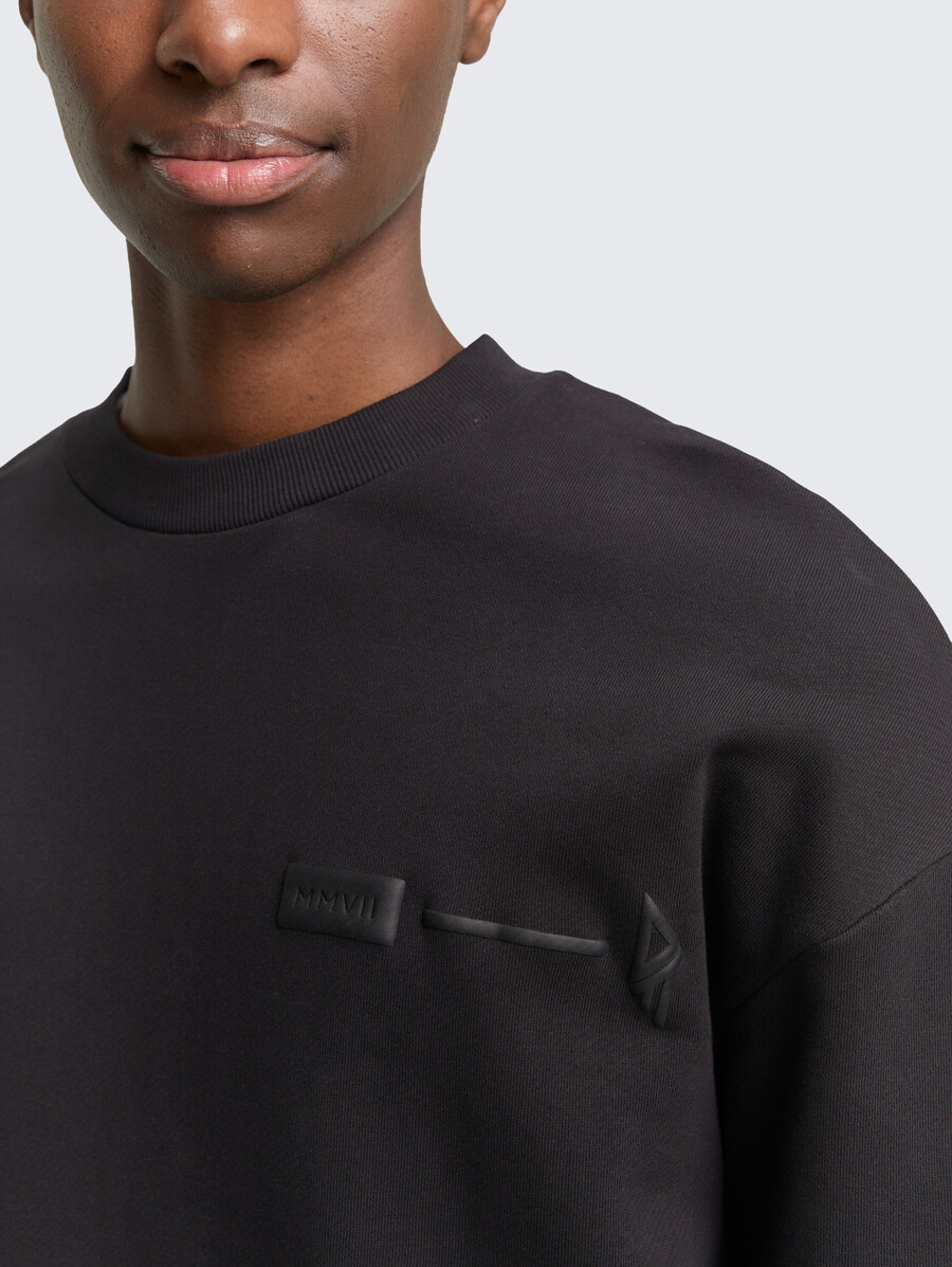 sweat-shirt coupe décontractée avec imprimé au dos