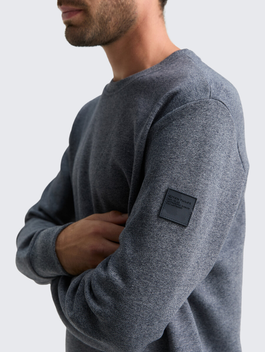 sweat-shirt à laspect chiné