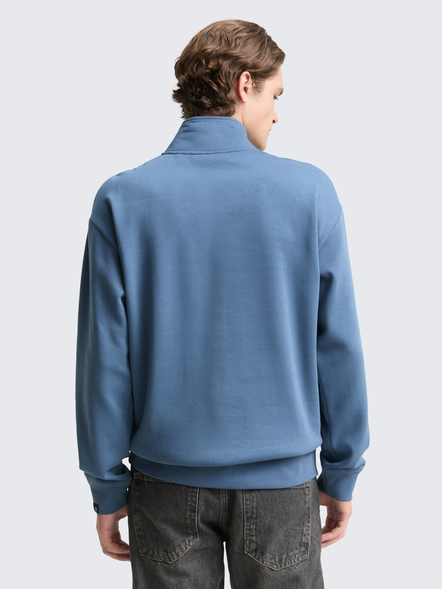 sweat-shirt troyer avec badge logo