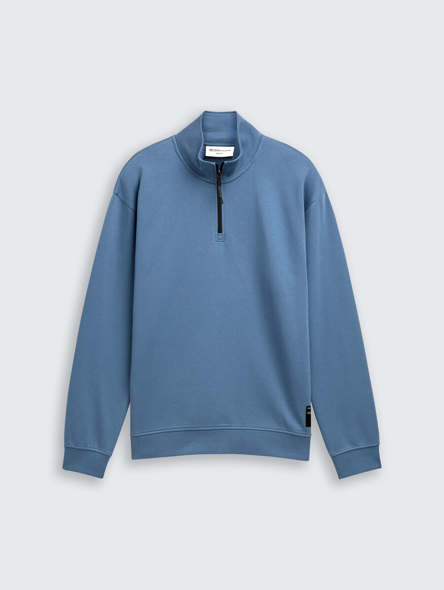 sweat-shirt troyer avec badge logo