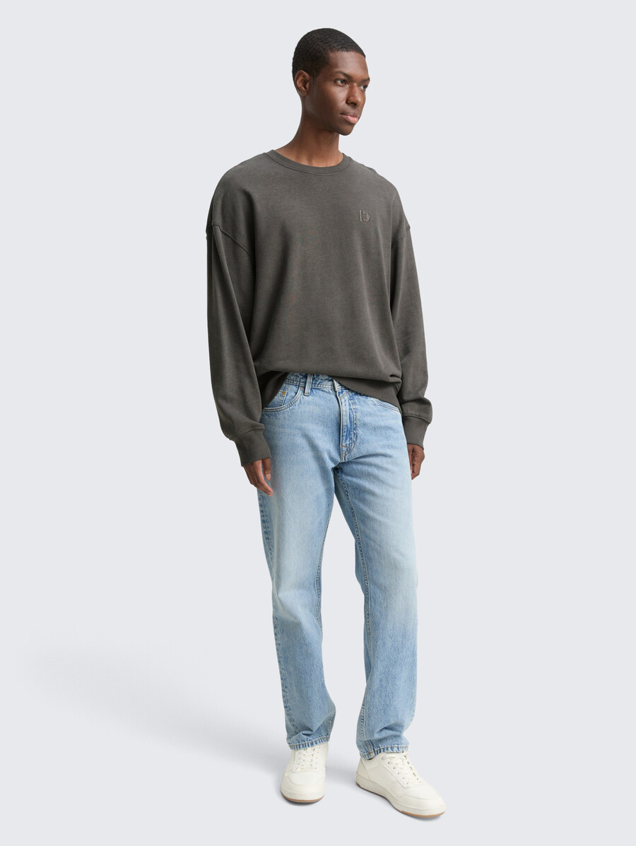 sweat-shirt décontracté teint à la main