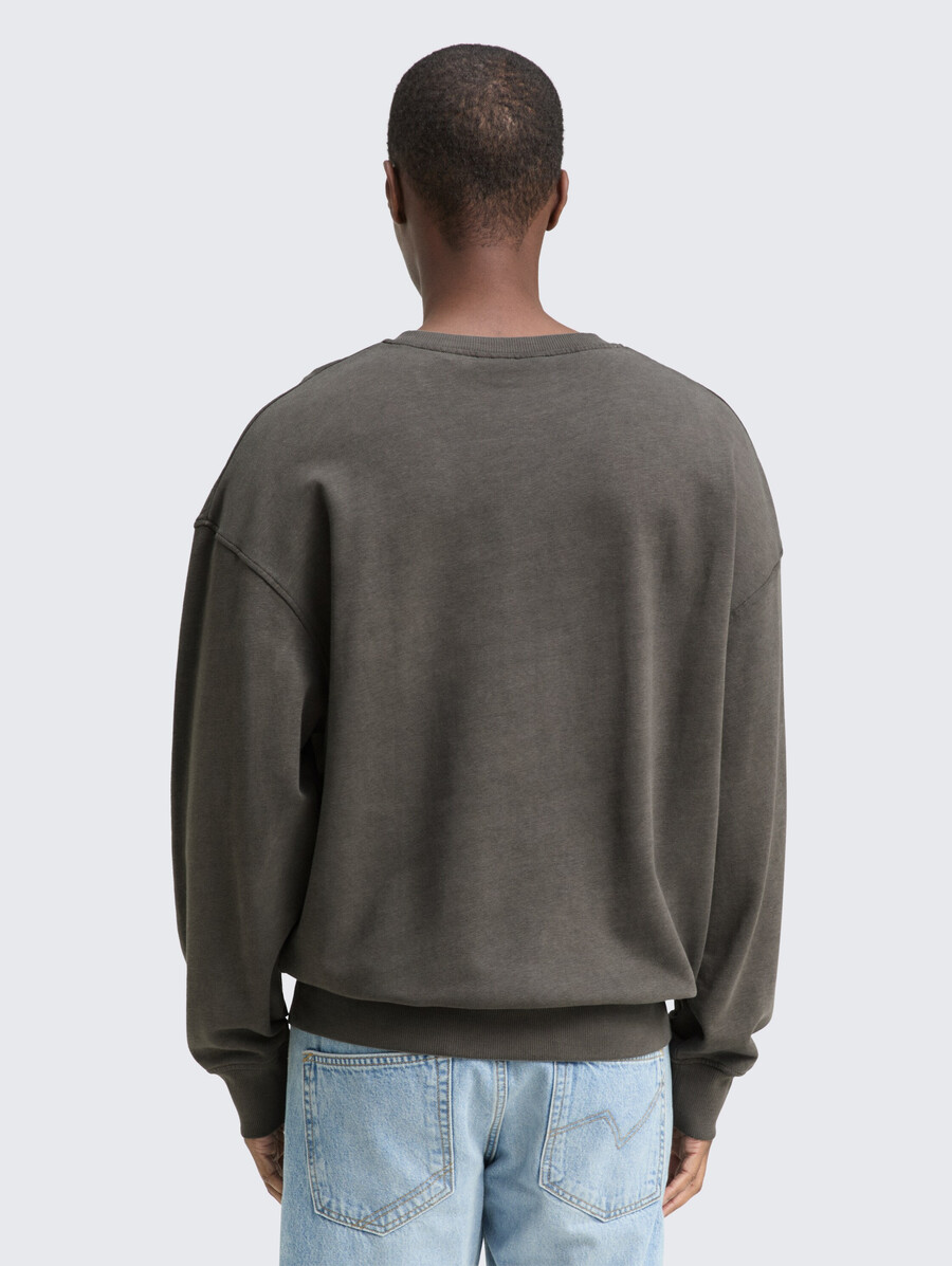 sweat-shirt décontracté teint à la main