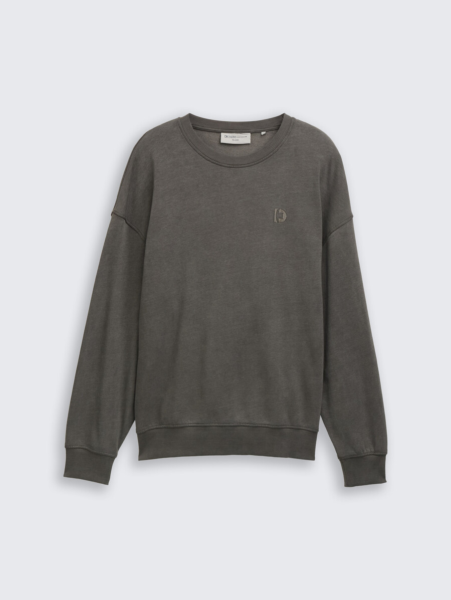sweat-shirt décontracté teint à la main