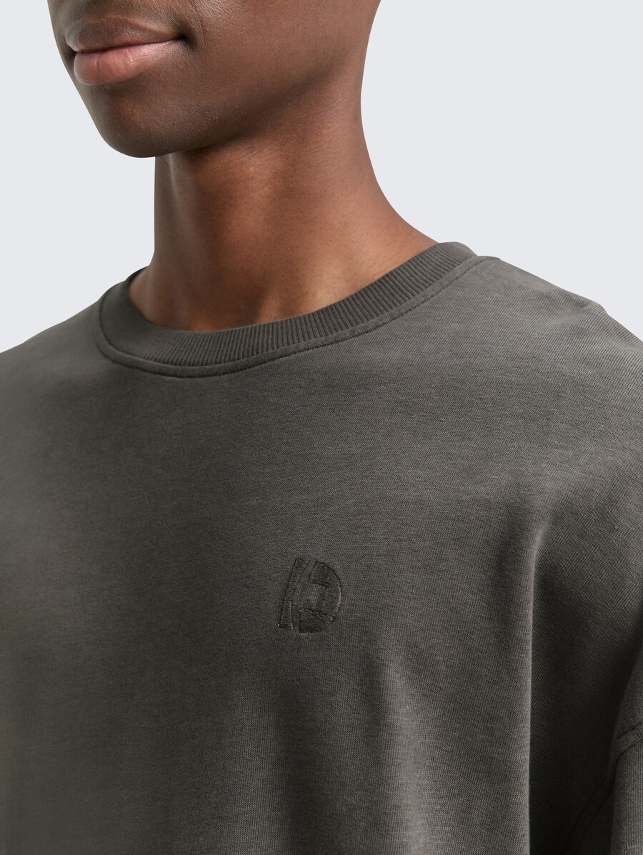 sweat-shirt décontracté teint à la main