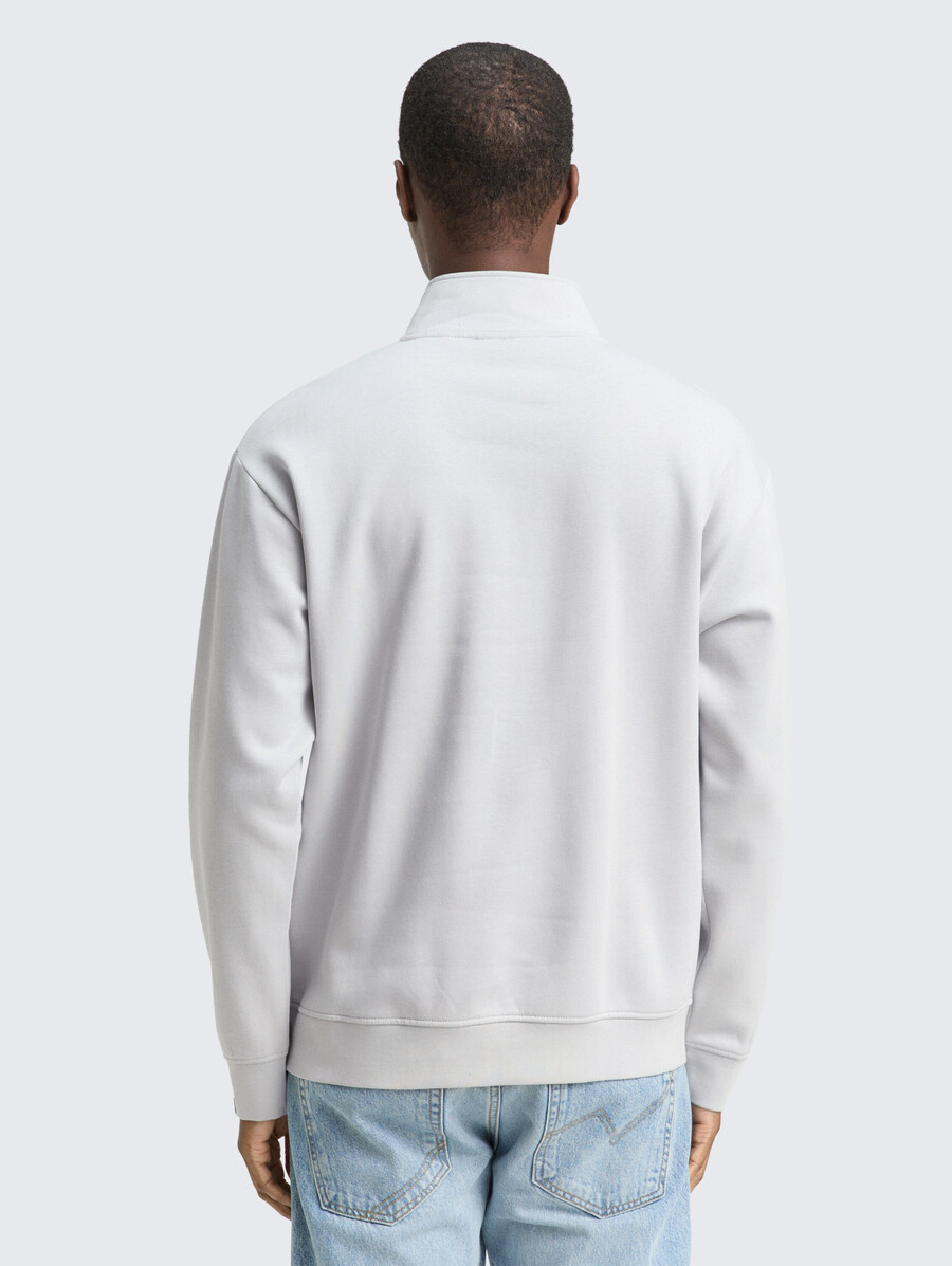 sweat-shirt troyer avec badge logo