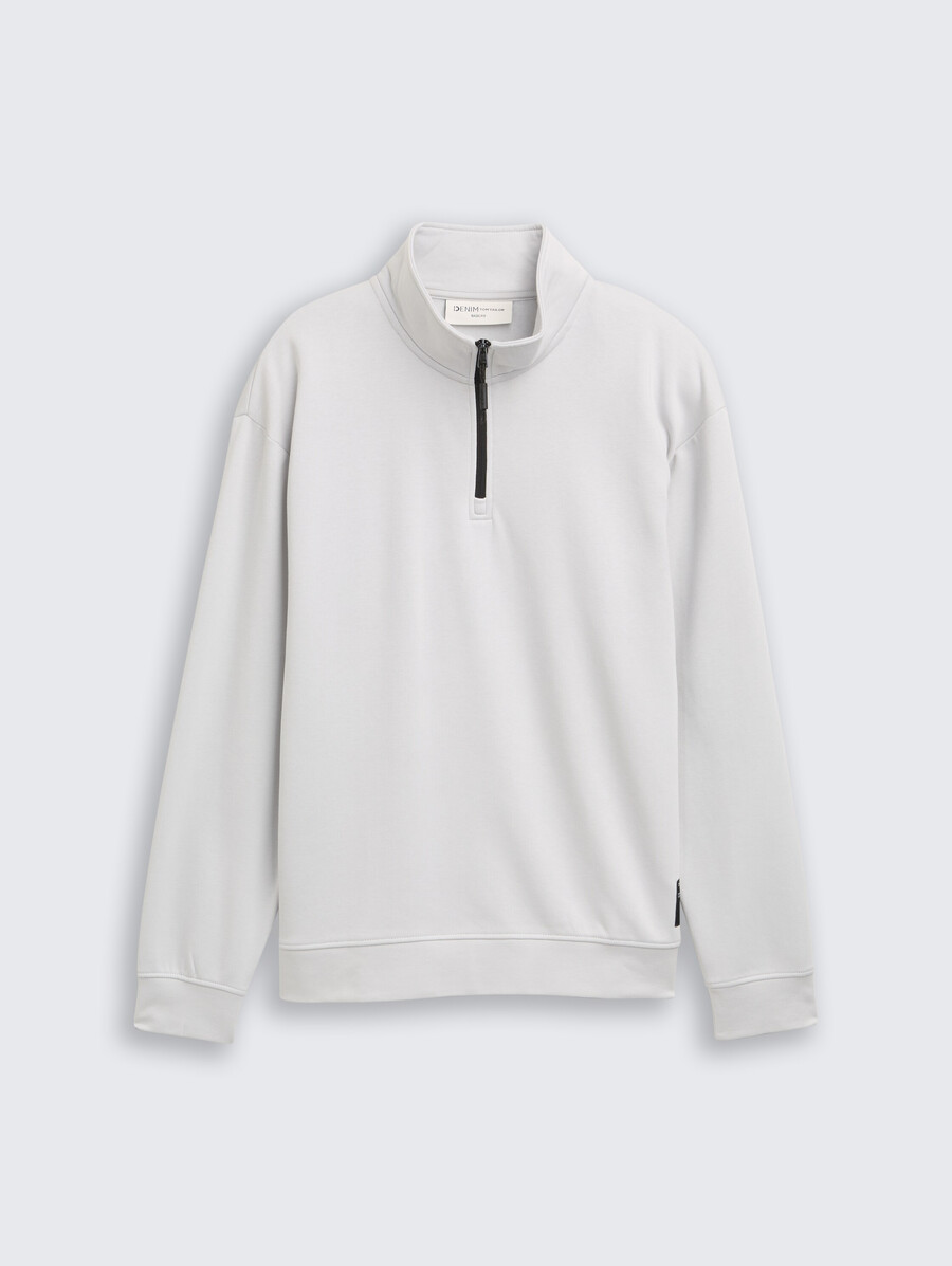sweat-shirt troyer avec badge logo