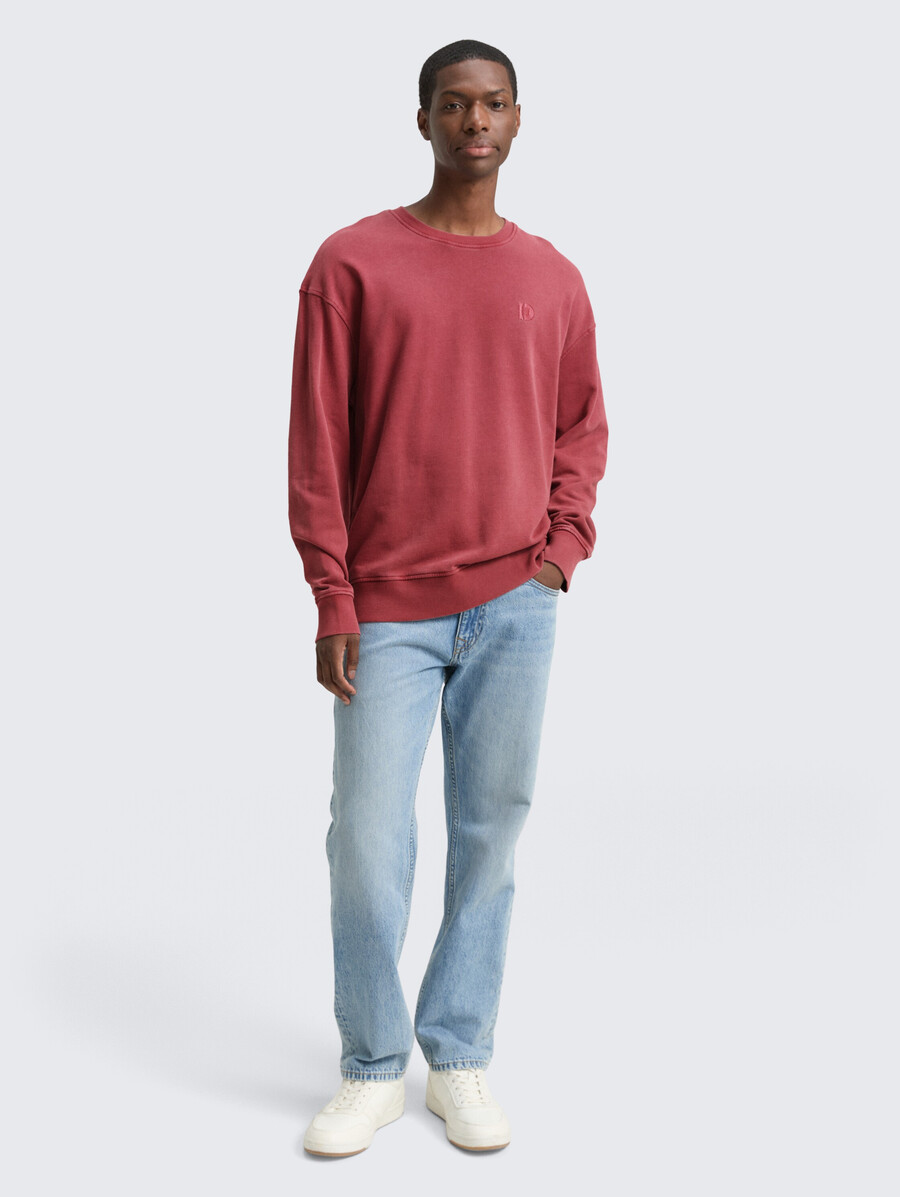 sweat-shirt décontracté teint à la main