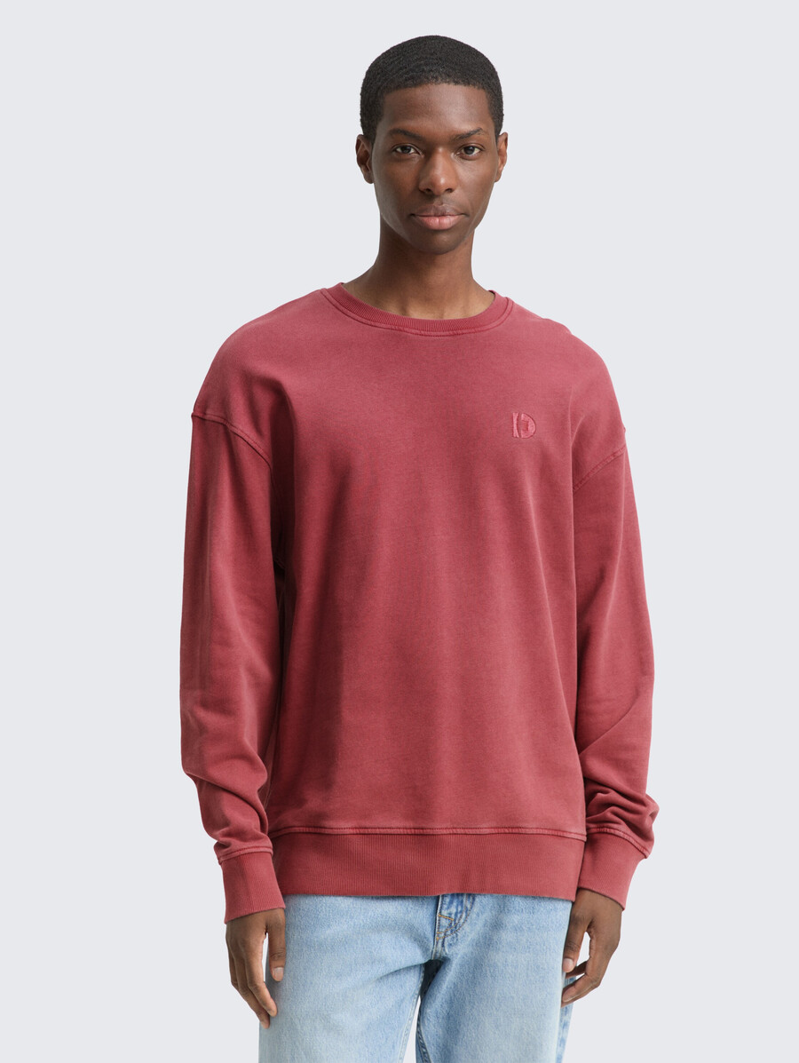 sweat-shirt décontracté teint à la main
