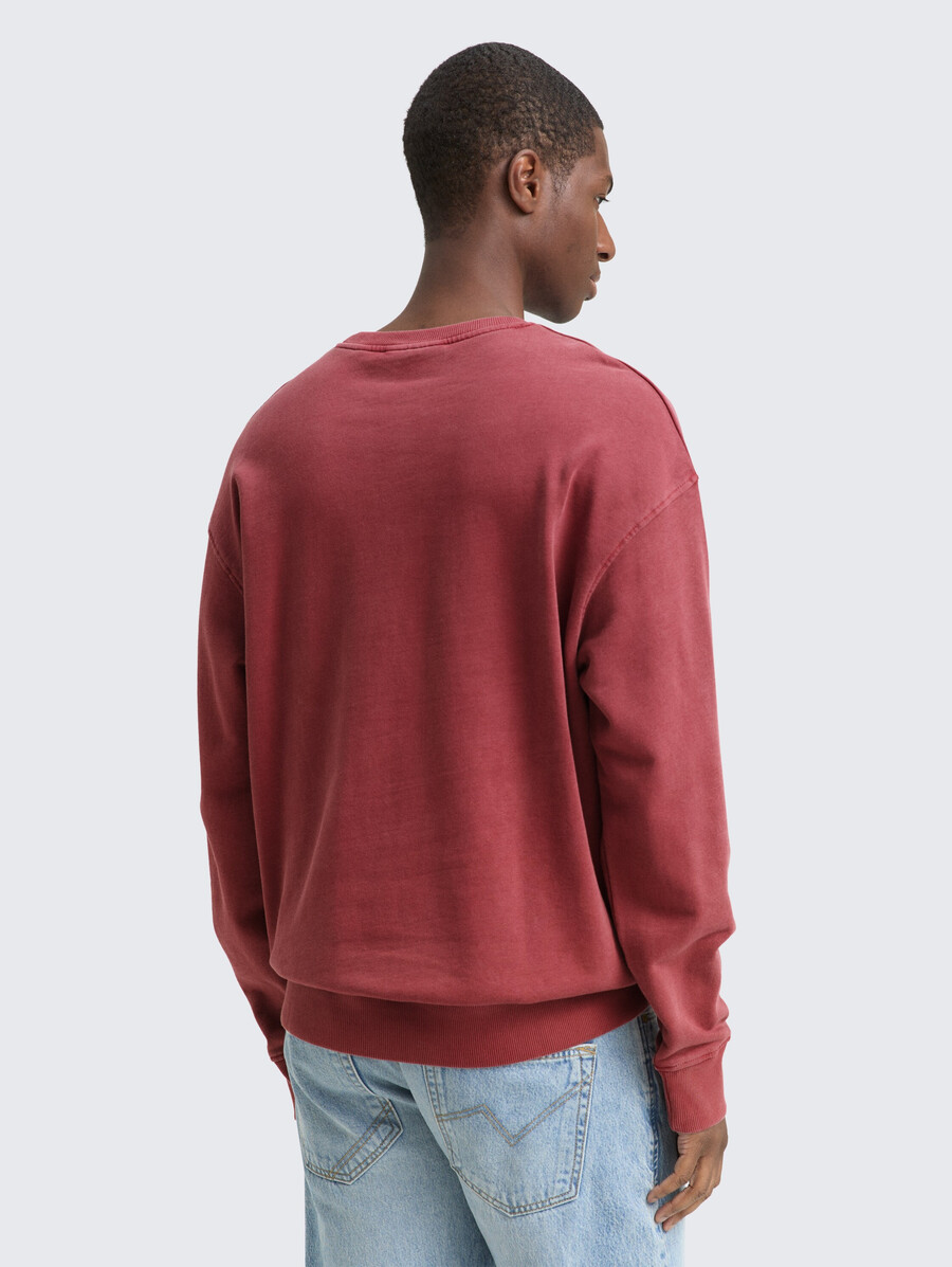 sweat-shirt décontracté teint à la main