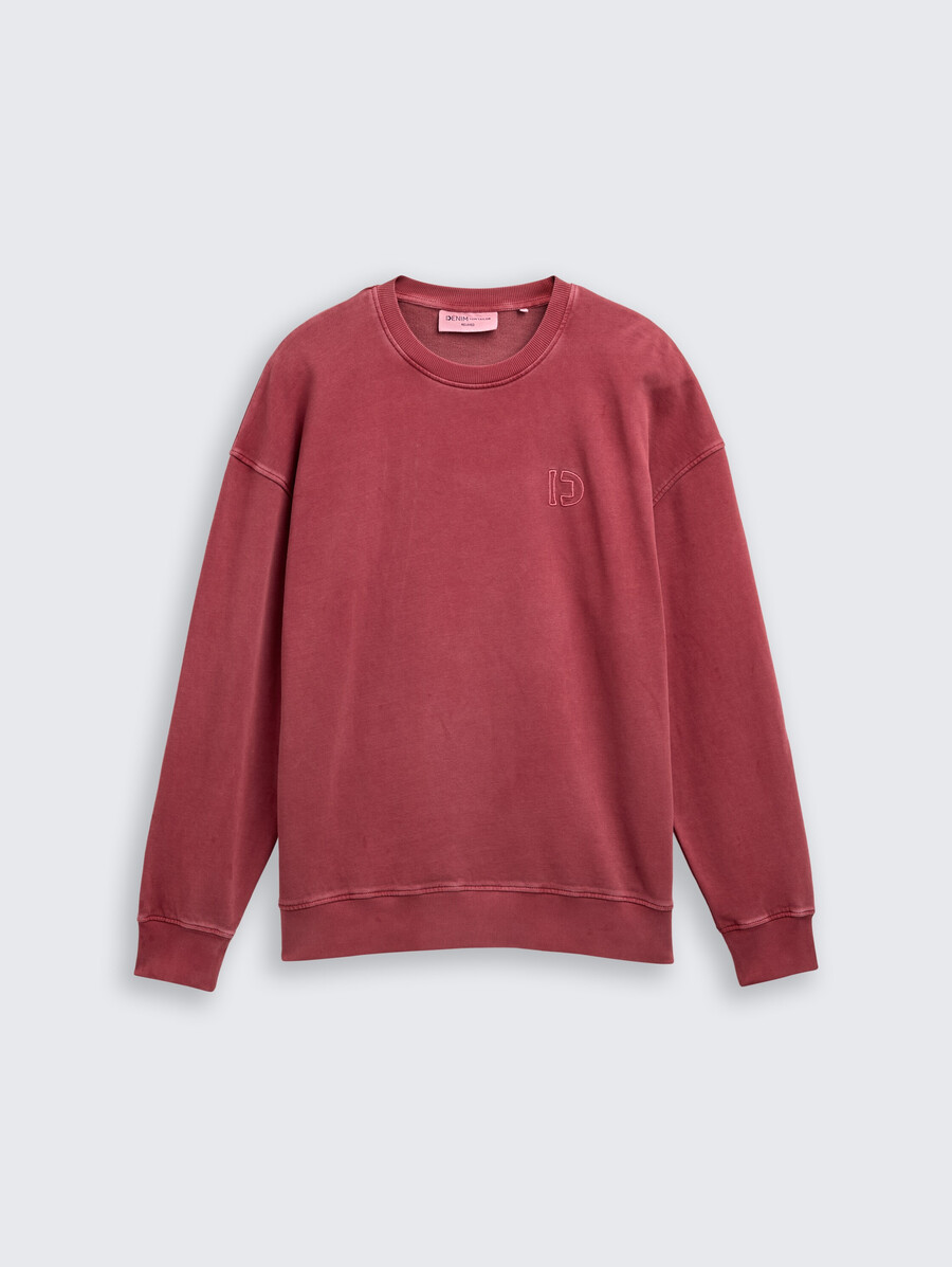 sweat-shirt décontracté teint à la main