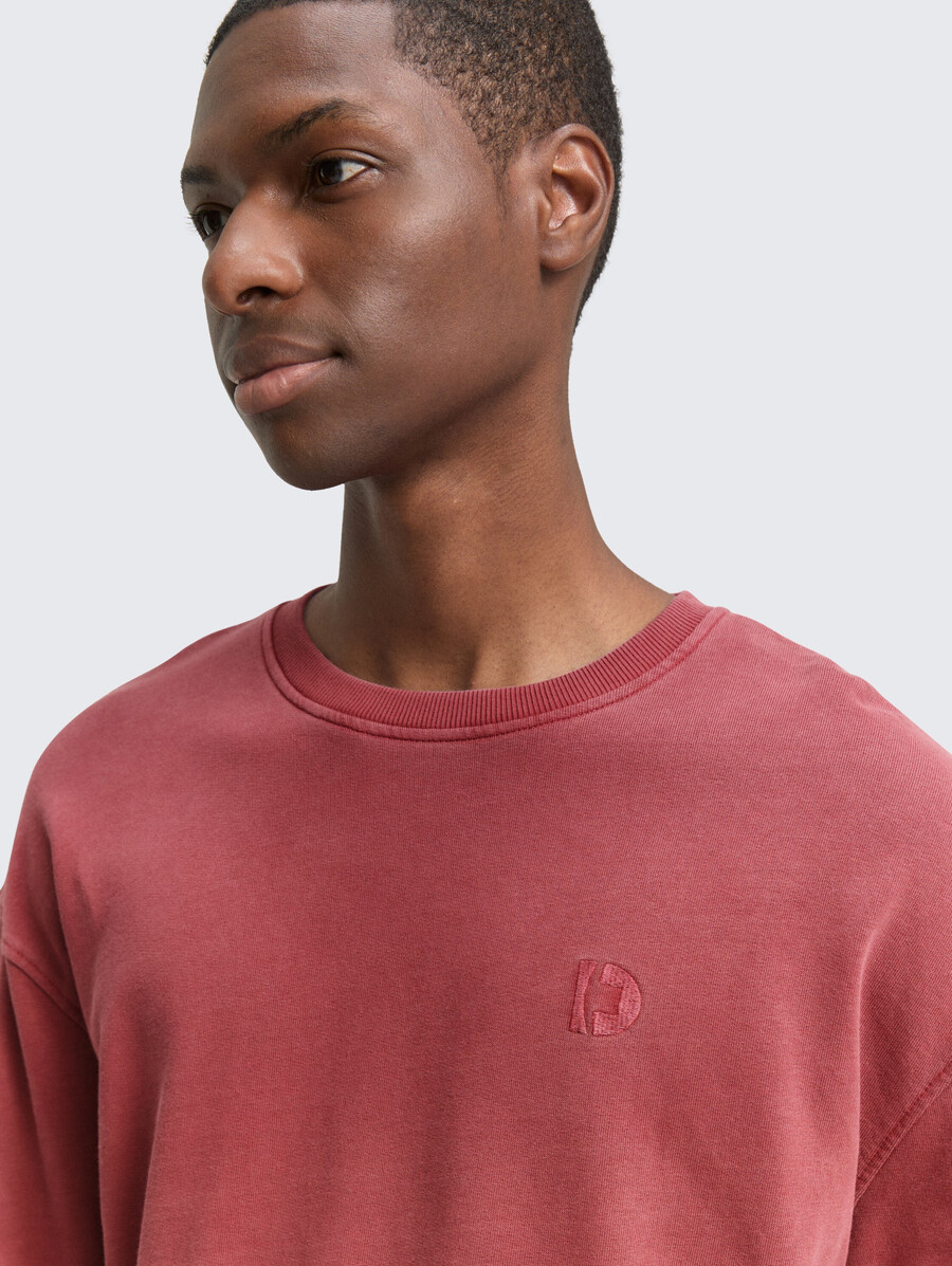 sweat-shirt décontracté teint à la main