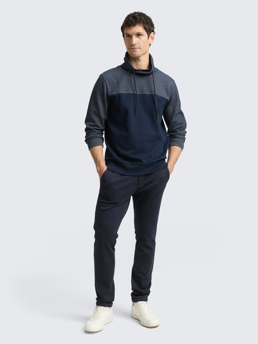 sweat-shirt à capuche avec mélange texturé
